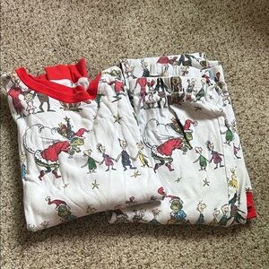 Pottery Barn Teen grinch pajamas organic cotton 14